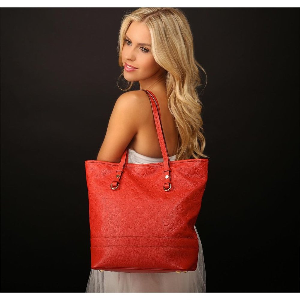 Louis Vuitton Citadine Pm Red Monogram Empreinte Leather Shoulder Bag